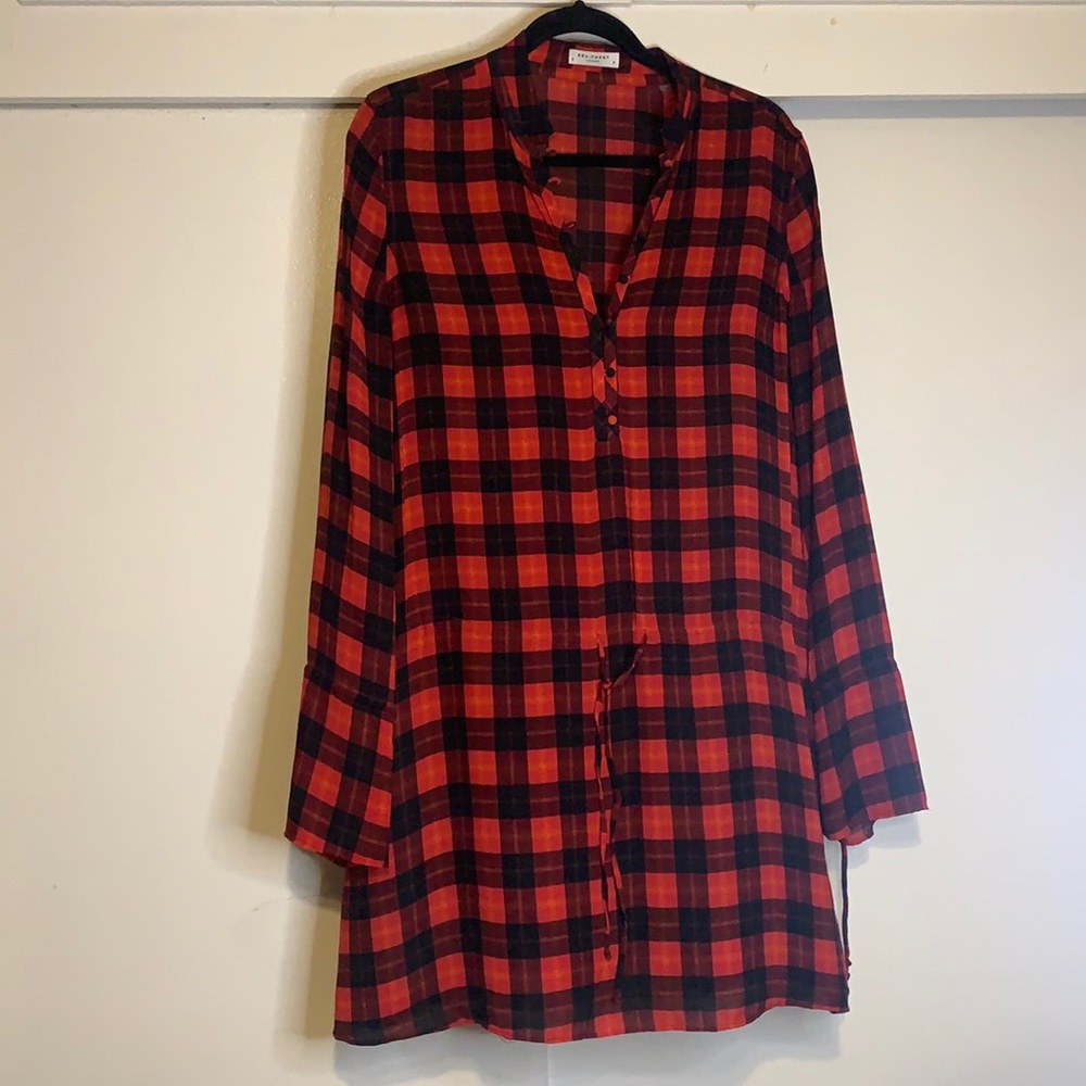 Equipment Silk plaid Chelsea dress Sz Small S
